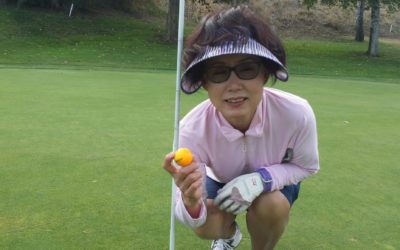 Joanne Kim sinks her first Hole-in-One