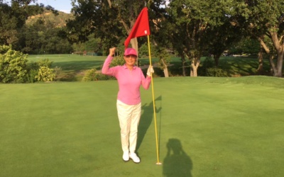 Yuko Tsang sinks her first hole-in-one