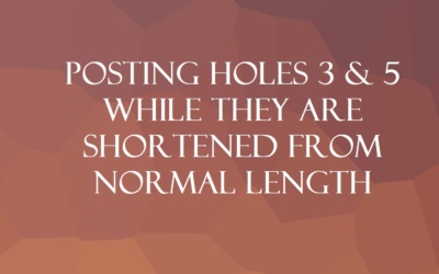 Posting Dollar Holes 3 & 5 While They are Shortened